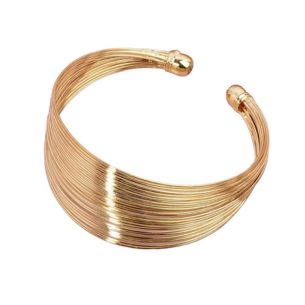 Gold Layered Wire Bangle Bracelet